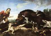 Frans Snyders Wild Boar Hunt oil on canvas